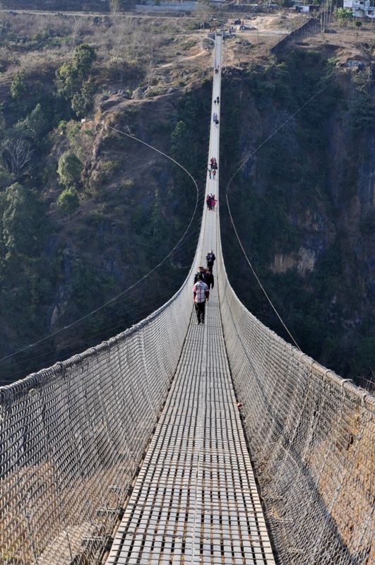 Podul suspendat Kusma Gyadi din Nepal